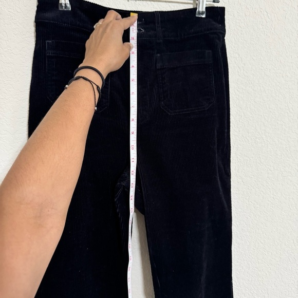 Faherty Women’s Phoebe Corduroy Wide Leg Pants Black 27 waist patch pocket - Picture 5 of 16